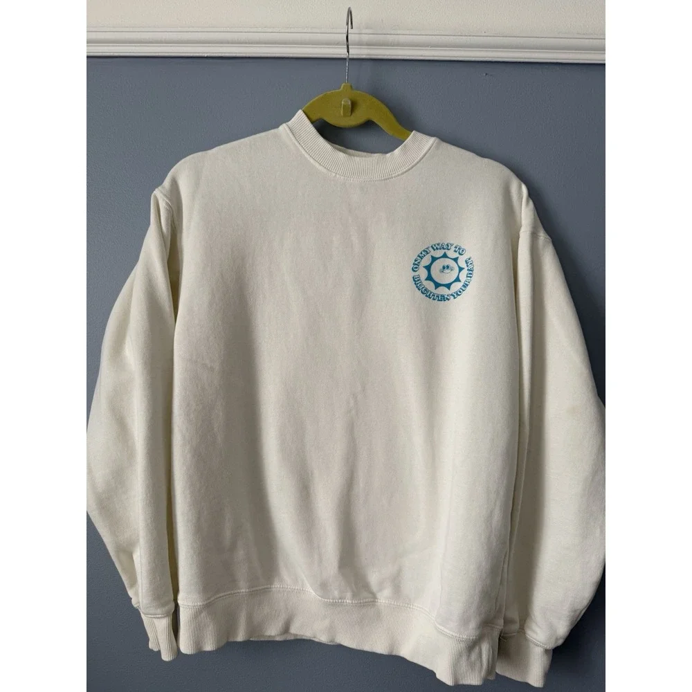 Women's Ardene Sweatshirt On My Way To Brighten Your Day Size S - Picture 1 of 5